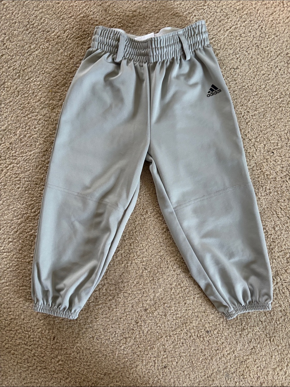 adidas Light Gray Kids baseball pants